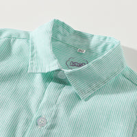 Load image into Gallery viewer, 2 Pieces Set Baby Boys Striped Bow Shirts And Solid Color Rompers Wholesale 22042582
