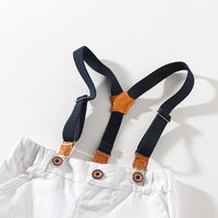 Load image into Gallery viewer, 2 Pieces Set Baby Kid Boys Birthday Bow Print Shirts And Solid Color Rompers Wholesale 22042583
