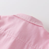 Load image into Gallery viewer, 2 Pieces Set Baby Kid Boys Birthday Striped Bow Shirts And Solid Color Jumpsuits Wholesale 22042585
