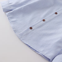 Load image into Gallery viewer, 2 Pieces Set Baby Kid Boys Birthday Striped Bow Shirts And Solid Color Jumpsuits Wholesale 22042585
