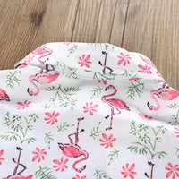Load image into Gallery viewer, 2 Pieces Set Baby Kid Boys Flower Flamingo Print Shirts And Solid Color Shorts Wholesale 22042587
