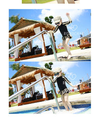 Load image into Gallery viewer, 2 Pieces Set Kid Girls Beach Striped Tops Swimwears And Shorts Wholesale 22042907
