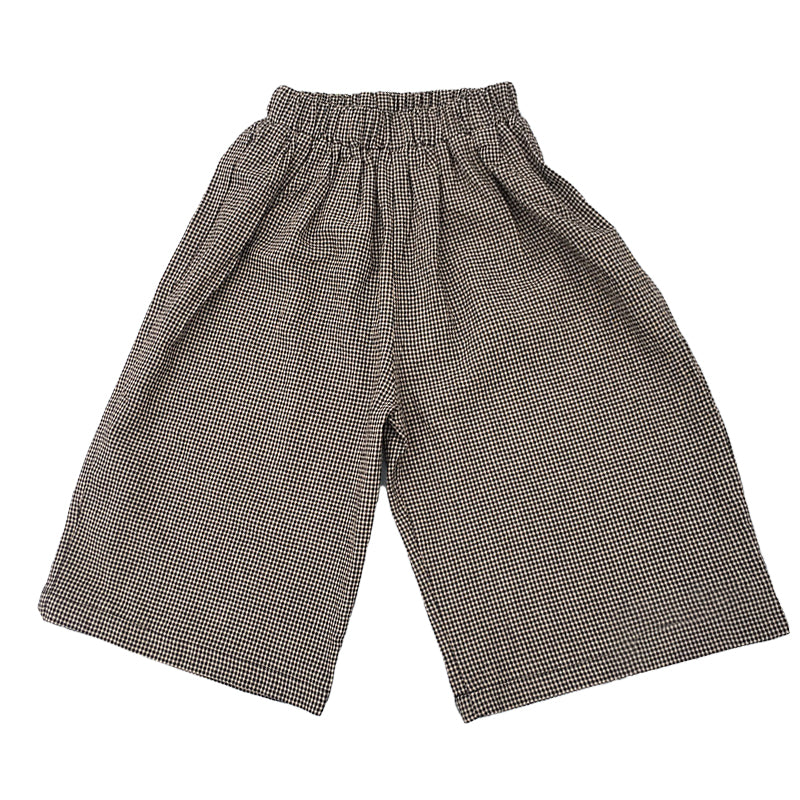 Baby Kid Boys Checked Pants Wholesale 22042910