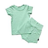 Load image into Gallery viewer, 2 Pieces Set Baby Kid Unisex Solid Color T-Shirts And Shorts Wholesale 220429102
