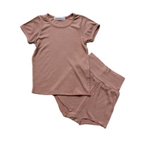 Load image into Gallery viewer, 2 Pieces Set Baby Kid Unisex Solid Color T-Shirts And Shorts Wholesale 220429102
