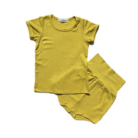 Load image into Gallery viewer, 2 Pieces Set Baby Kid Unisex Solid Color T-Shirts And Shorts Wholesale 220429102
