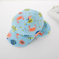 Load image into Gallery viewer, 2 Pieces Set Kid Boys Beach Animals Cartoon Print Jumpsuits And Swimwears Hats Wholesale 22042911
