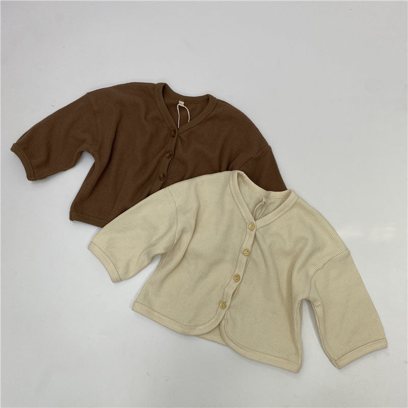 Baby Kid Unisex Solid Color Jackets Outwears Wholesale 220429121