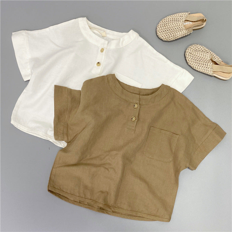 Baby Kid Unisex Solid Color T-Shirts Wholesale 220429155