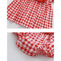 Load image into Gallery viewer, Baby Kid Girls Checked Bow Rompers And Dresses Wholesale 220429171
