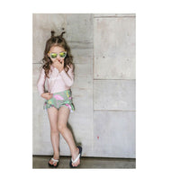 Load image into Gallery viewer, 3 Pieces Set Baby Kid Girls Beach Letters Flower Print Tops And Plant Shorts And Hats Swimwears Wholesale 22042918
