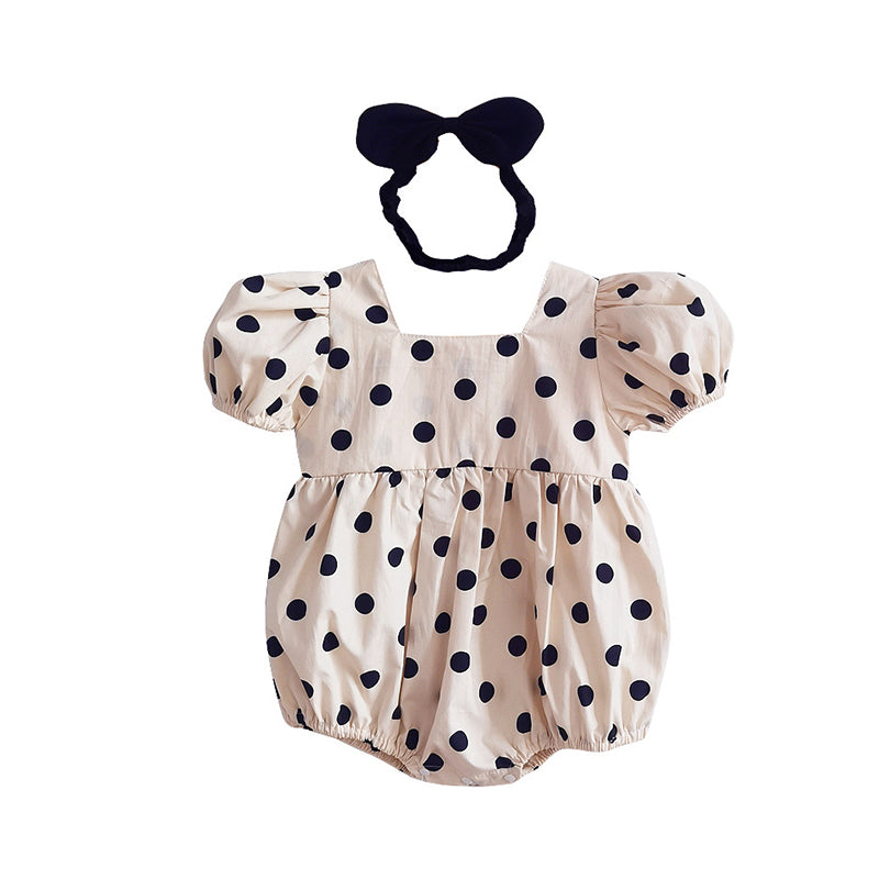 Baby Kid Girls Polka dots Print Rompers And Dresses Wholesale 220429185