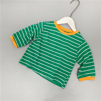 Load image into Gallery viewer, Baby Kid Unisex Striped Color-blocking Tops Wholesale 220429189
