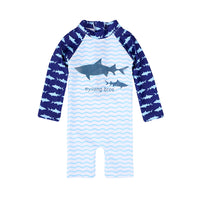 Load image into Gallery viewer, Baby Kid Boys Letters Color-blocking Cartoon Print Beach Jumpsuits Swimwears Wholesale 22042919
