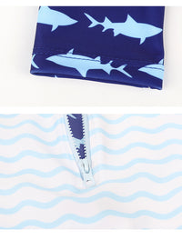 Load image into Gallery viewer, Baby Kid Boys Letters Color-blocking Cartoon Print Beach Jumpsuits Swimwears Wholesale 22042919
