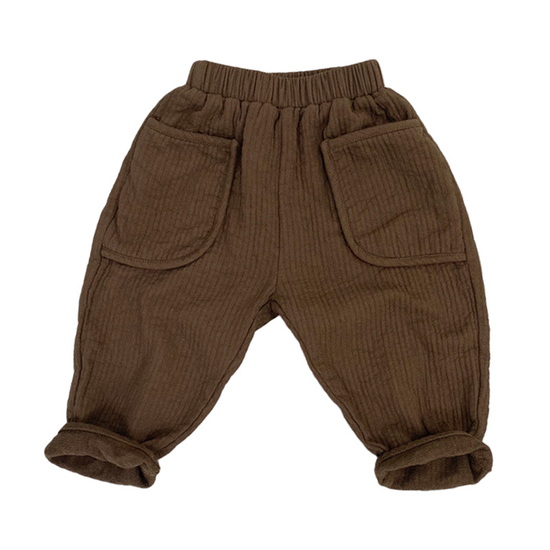 Baby Kid Unisex Solid Color Striped Pants Wholesale 220429203