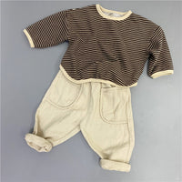 Load image into Gallery viewer, Baby Kid Unisex Solid Color Striped Pants Wholesale 220429203
