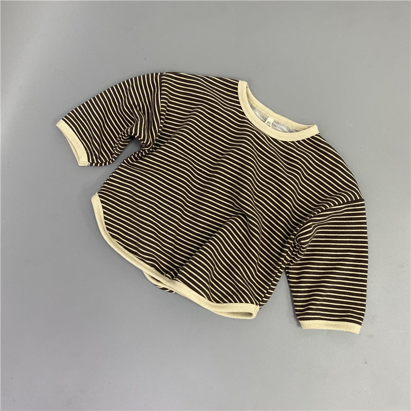 Baby Kid Unisex Striped Tops Wholesale 220429205