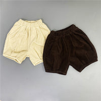 Load image into Gallery viewer, Baby Kid Unisex Solid Color Muslin&amp;Ribbed Shorts Wholesale 220429206
