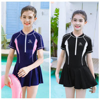 Load image into Gallery viewer, Kid Big Kid Girls Letters Swimwears Dresses Wholesale 220429222
