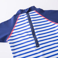 Load image into Gallery viewer, Kid Boys Striped Letters Color-blocking Print Beach Jumpsuits Swimwears Wholesale 22042923
