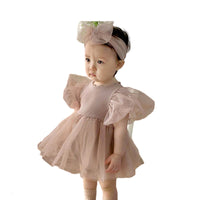Load image into Gallery viewer, Baby Girls Solid Color Birthday Dresses Wholesale 220429247

