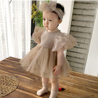 Load image into Gallery viewer, Baby Girls Solid Color Birthday Dresses Wholesale 220429247
