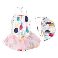 Load image into Gallery viewer, Girls Solid Color Fruit Print Swimwears Wholesale 22042926
