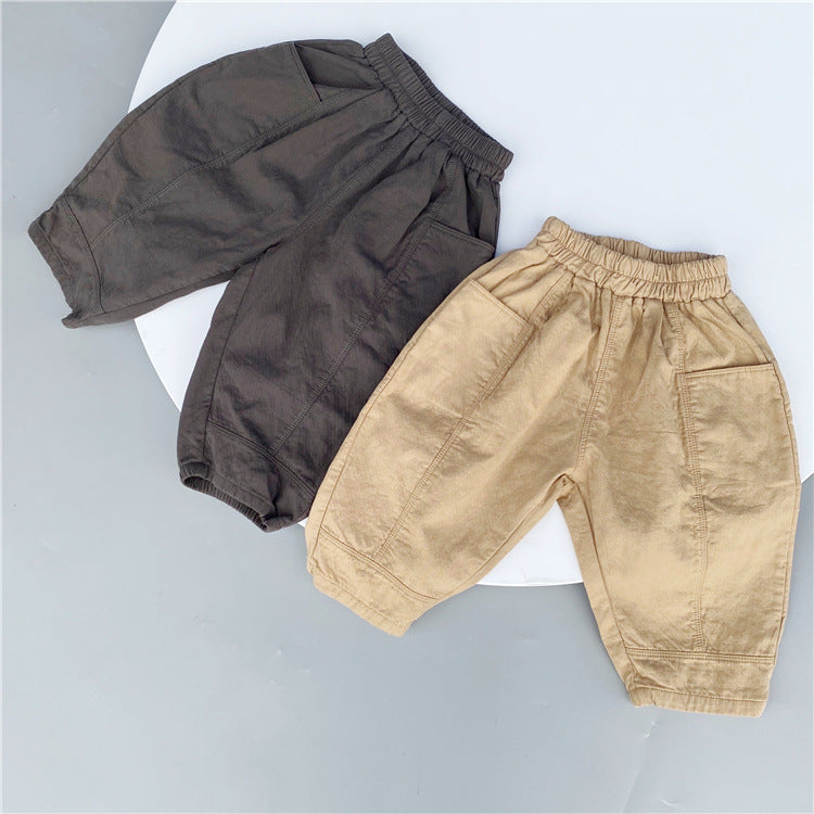 Baby Kid Boys Solid Color Pants Wholesale 220429261