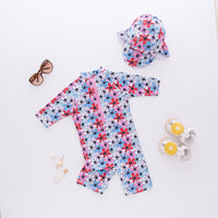 Load image into Gallery viewer, Baby Kid Girls Flower Print Beach Swimwears Wholesale 22042934
