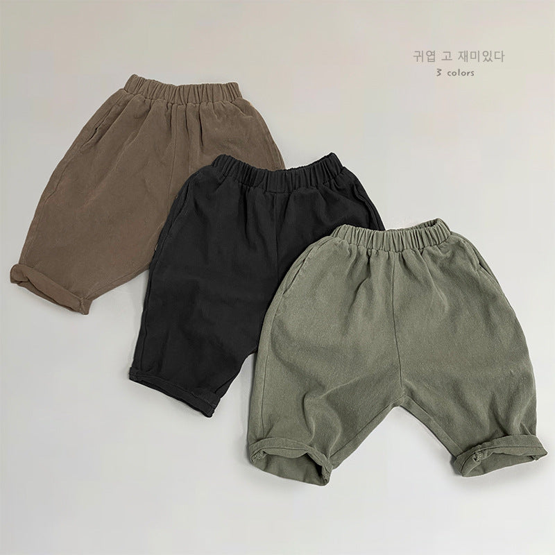 Baby Kid Unisex Solid Color Shorts Wholesale 220429390