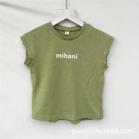 Load image into Gallery viewer, Baby Kid Girls Boys Letters Tank Tops Wholesale 22042940
