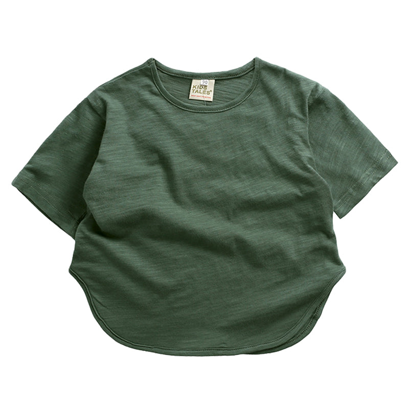 Baby Kid Girls Boys Solid Color T-Shirts Wholesale 220429457