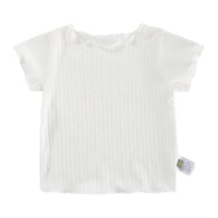 Load image into Gallery viewer, Baby Girls Solid Color Muslin&amp;Ribbed Tops Wholesale 220429488
