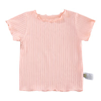 Load image into Gallery viewer, Baby Girls Solid Color Muslin&amp;Ribbed Tops Wholesale 220429488
