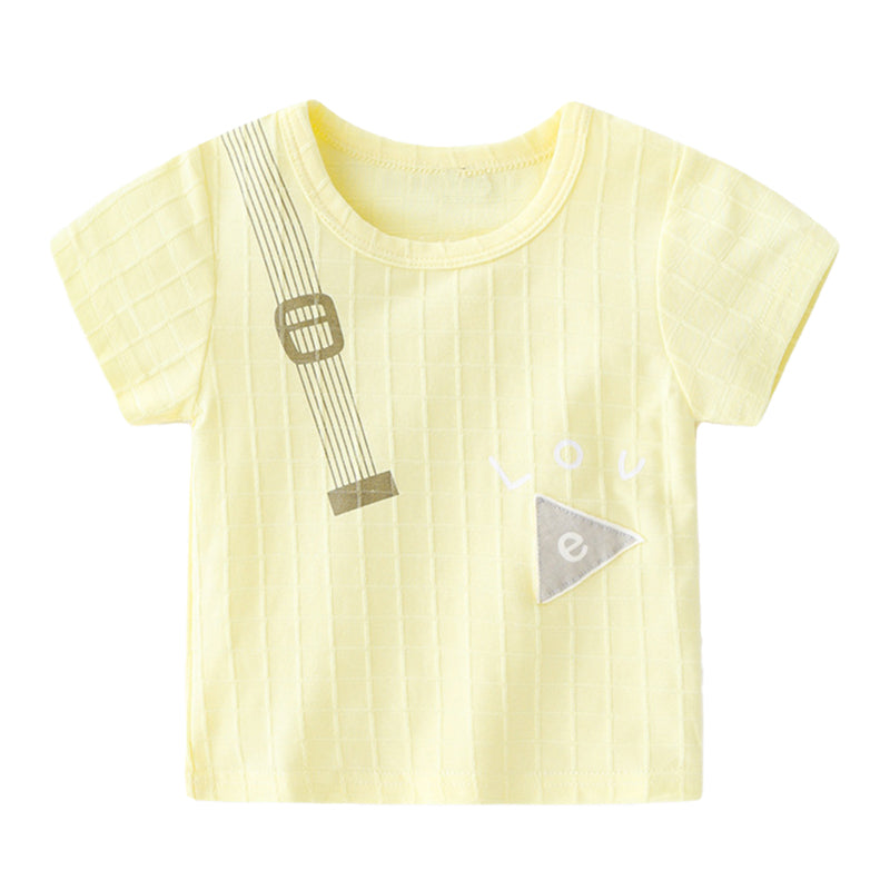 Baby Kid Unisex Checked Print T-Shirts Wholesale 22042961