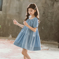 Load image into Gallery viewer, Kid Big Kid Girls Solid Color Dresses Wholesale 22042971
