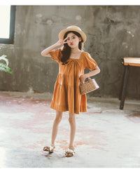 Load image into Gallery viewer, Kid Big Kid Girls Solid Color Dresses Wholesale 22042971
