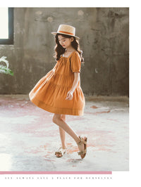 Load image into Gallery viewer, Kid Big Kid Girls Solid Color Dresses Wholesale 22042971
