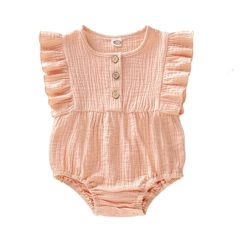 Baby Unisex Solid Color Rompers Wholesale 22042972