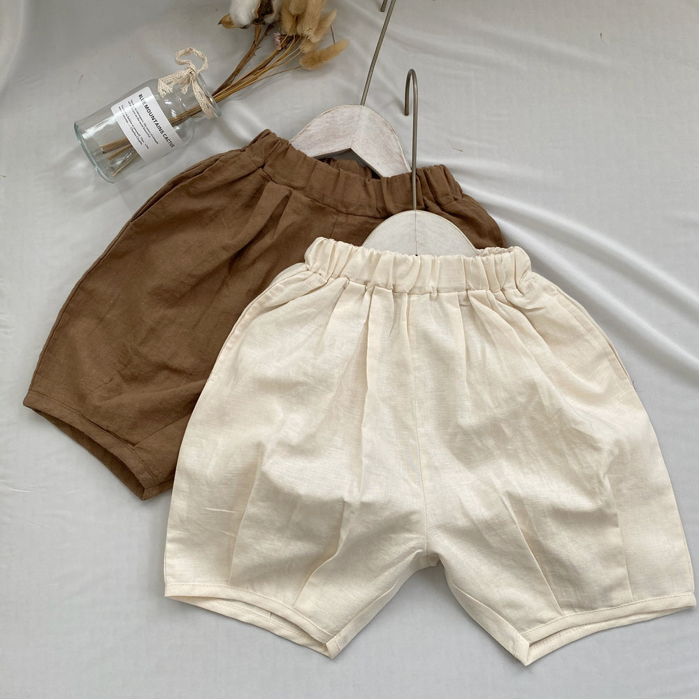 Baby Kid Unisex Solid Color Shorts Wholesale 22042974