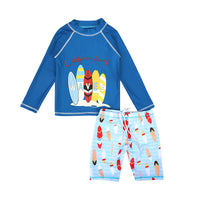 Load image into Gallery viewer, Kid Boys Striped Letters Cartoon Print Beach Swimwears Wholesale 22042980
