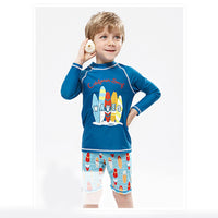 Load image into Gallery viewer, Kid Boys Striped Letters Cartoon Print Beach Swimwears Wholesale 22042980
