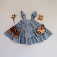 Load image into Gallery viewer, Baby Kid Girls Solid Color Dresses Wholesale 22042982
