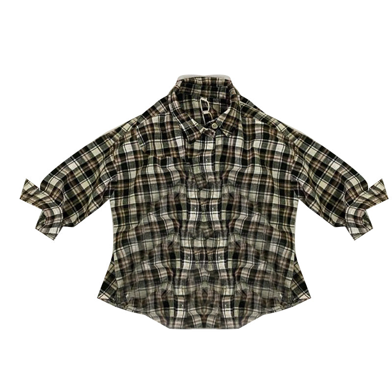 Baby Kid Unisex Checked Shirts Wholesale 22042985