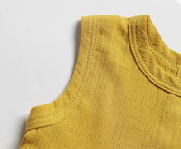 Load image into Gallery viewer, 2 Pieces Set Baby Kid Girls Solid Color Tops And Shorts Wholesale 22042997
