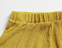 Load image into Gallery viewer, 2 Pieces Set Baby Kid Girls Solid Color Tops And Shorts Wholesale 22042997
