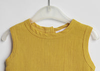 Load image into Gallery viewer, 2 Pieces Set Baby Kid Girls Solid Color Tops And Shorts Wholesale 22042997
