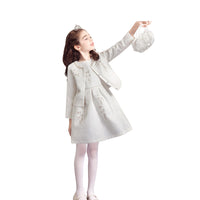 Load image into Gallery viewer, 2 Pieces Set Kid Big Kid Girls Embroidered Jackets Outwears And Flower Dresses Wholesale 22050502
