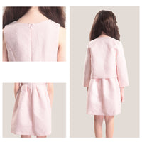 Load image into Gallery viewer, 2 Pieces Set Kid Big Kid Girls Embroidered Jackets Outwears And Flower Dresses Wholesale 22050502
